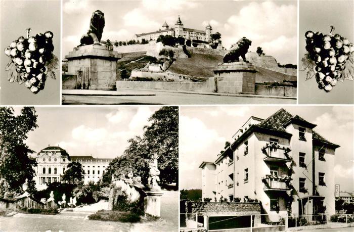 Wuerzburg Bayern Hotel Groene Bruecke Loewen Festung Marienberg