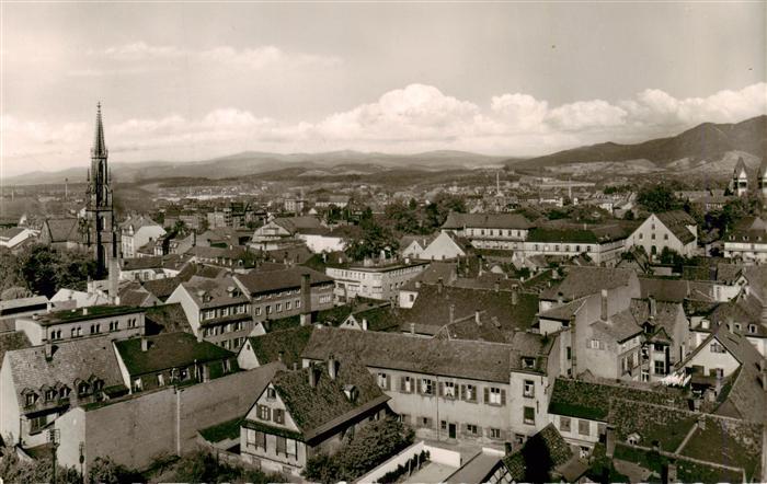 Offenburg Stadtpanorama Blick auf den Schwarzwald