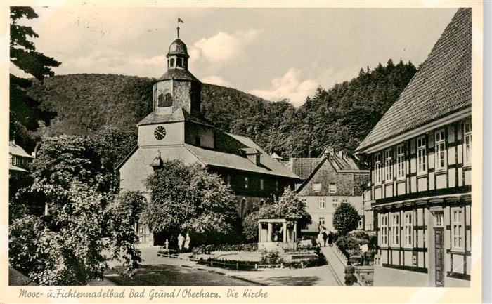 Bad Grund Blick zur Kirche Moor- und Fichtennadelbad