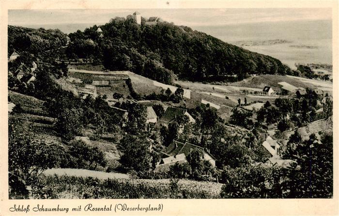 Schaumburg  Schloss Weser Panorama Rosental Weserbergland