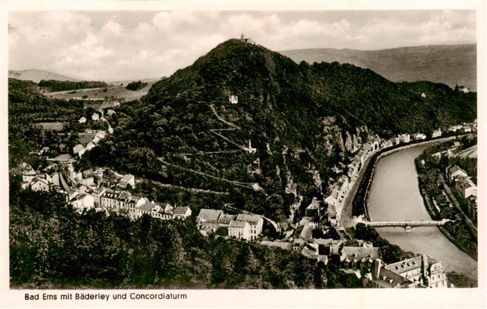 BAD EMS Panorama mit Baederley und Concordiaturm