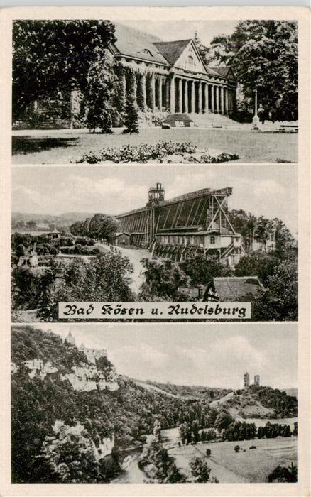 Bad Koesen Kurhaus Saline Panorama Blick zur Rudelsburg