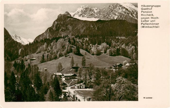 BERCHTESGADEN Bayern Panorama Gasthof Pension Hocheck gegen Hochkalter und Palfe