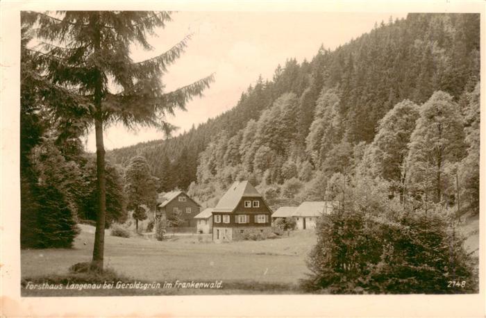 Geroldsgruen Bayern Forsthaus Langenau im Frankenwald