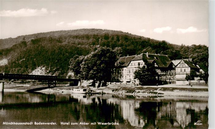 Bodenwerder Hotel zum Anker mit Weserbruecke