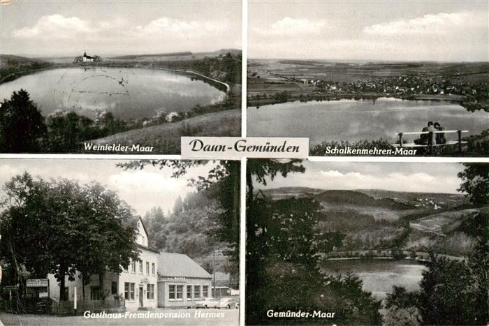 Gemuenden Daun Panorama Weinfelder Maar Schalkenmehren Maar Gemuender Maar Gasth
