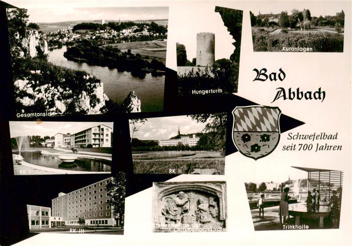 Bad Abbach Gesamtansicht Hungerturm Kuranlagen Kliniken Trinkhalle Relief Verlag