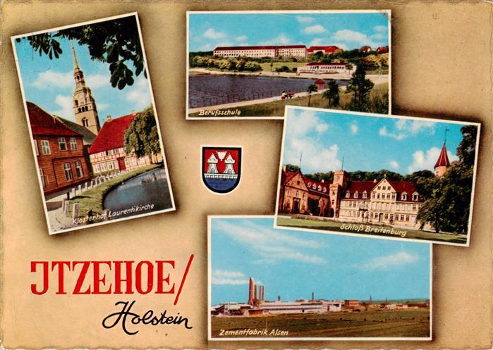 Itzehoe Klosterhof Laurentikirche Berufsschule Schloss Breitenburg Zementfabrik