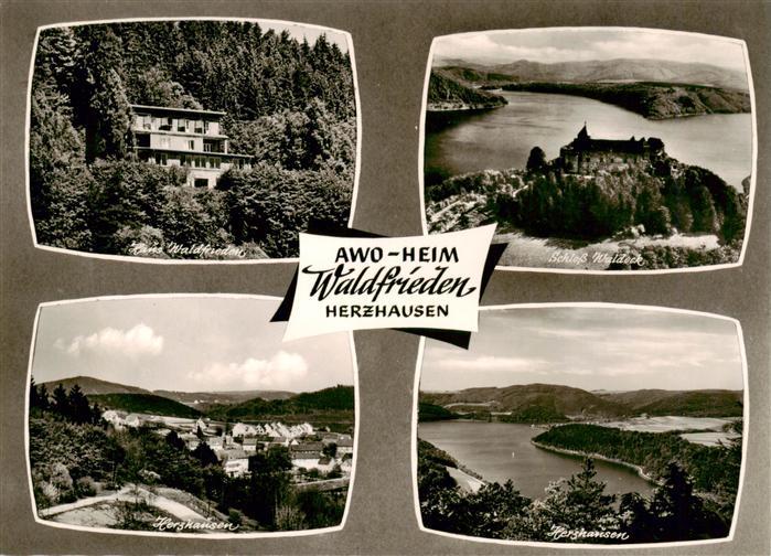 Herzhausen Edersee AWO-Heim Waldfrieden Schloss Waldeck Panorama Edersee
