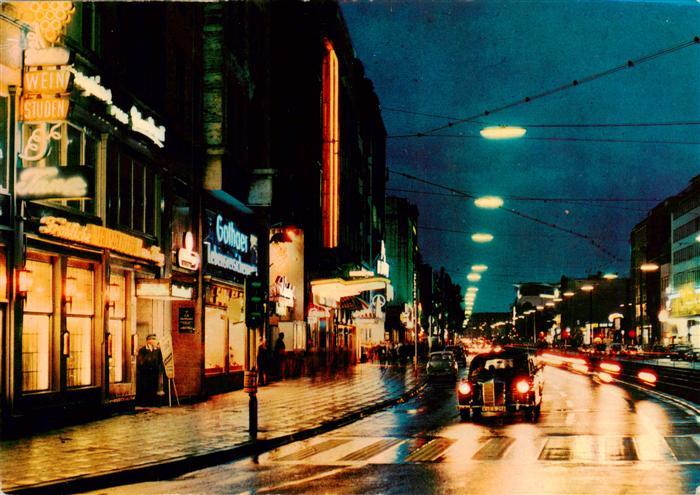 Koeln  Rhein Hohenzollernring bei Nacht