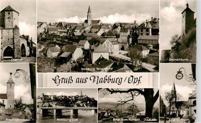 Nabburg Obertor Teilansicht Dechanturm Friedhofkirche Nabburg Blick vom Rondell