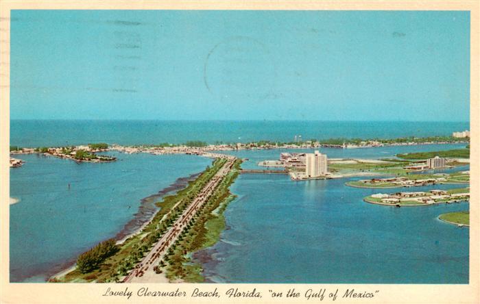 Clearwater Beach Florida USA on the Gulf of Mexico Aerial view