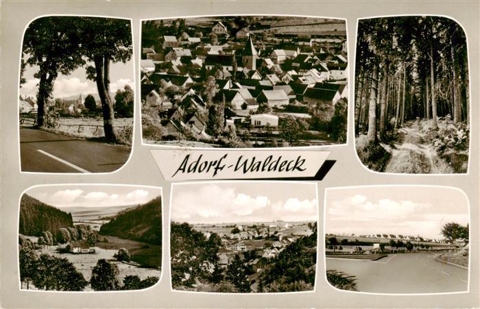 Adorf Waldeck Panorama Ortsansichten Waldweg