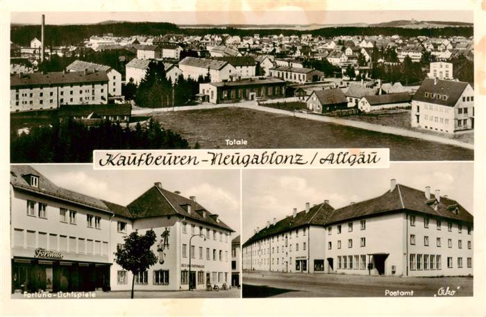 Neugablonz Kaufbeuren Panorama Fortuna Lichtspiele Postamt