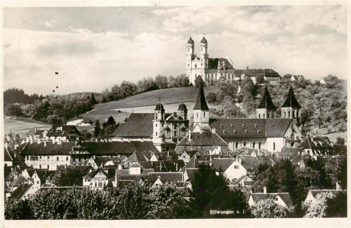 Ellwangen Jagst Panorama mit Kirchen