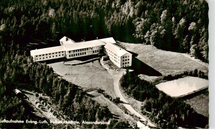 Alexandersbad Bad Ev luth Volkshochschule Fliegeraufnahme