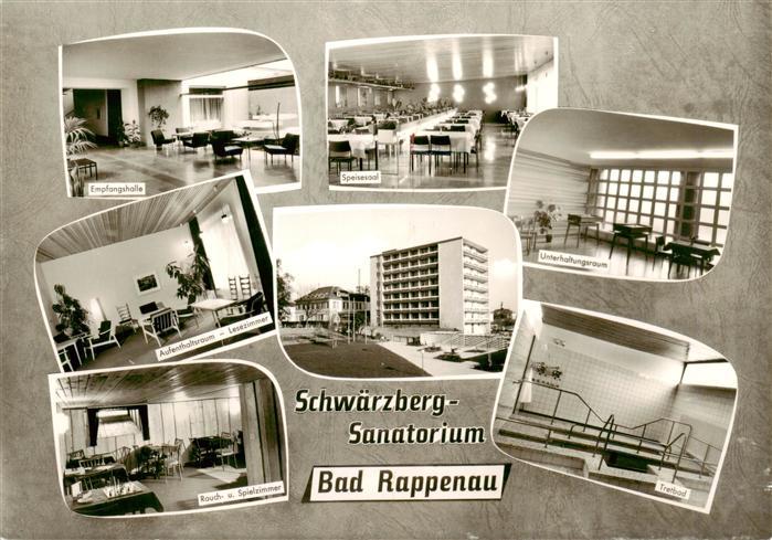 Bad Rappenau Schwaerzberg Sanatorium Empfangshalle Speisesaal Aufenthaltsraeume