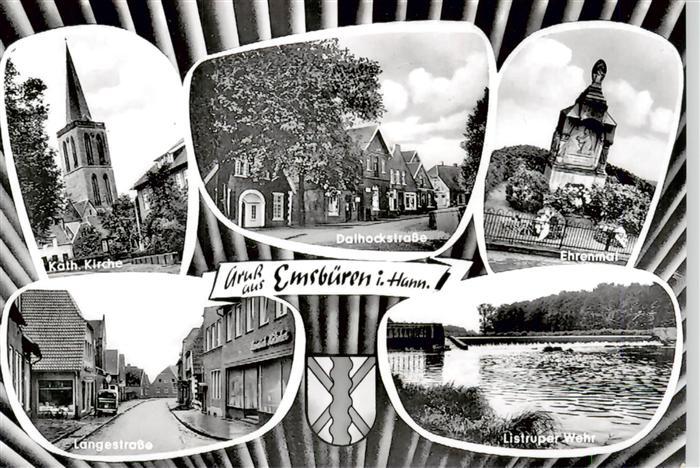 Emsbueren Niedersachsen Kath Kirche Dalhockstrasse Ehrenmal Langestrasse Listrup