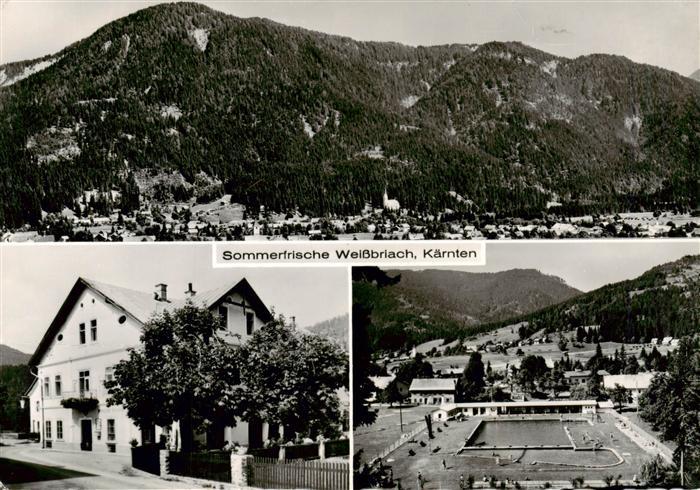 Weissbriach Gitschtal Kaernten AT Panorama Gasthaus Schwimmbad