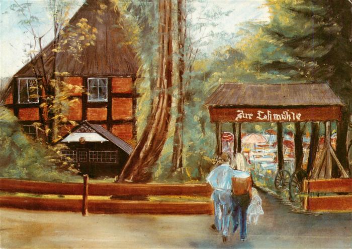 Hohenlockstedt Restaurant Cafe zur Lohmuehle Kuenstlerkarte