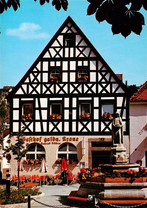 Pottenstein Oberfranken Gasthof goldene Krone Fachwerkhaus