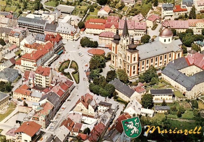 Mariazell  Steiermark AT Fliegeraufnahme mit Wallfahrtskirche
