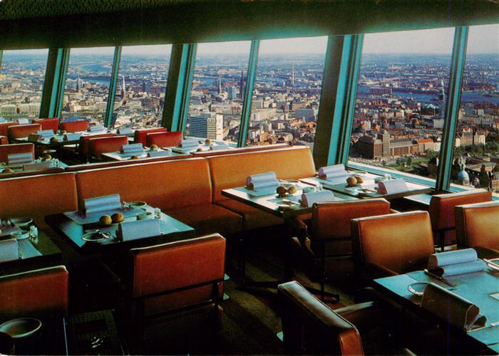 HAMBURG  CITY Fernsehturm Drehbares Restaurant Stadtblick