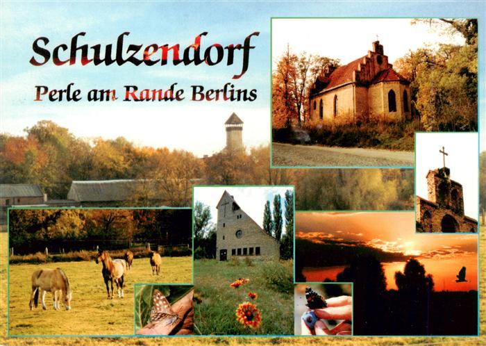 Schulzendorf Bad Freienwalde Aussichtsturm Kirche Pferdekoppel Kirche Panorama