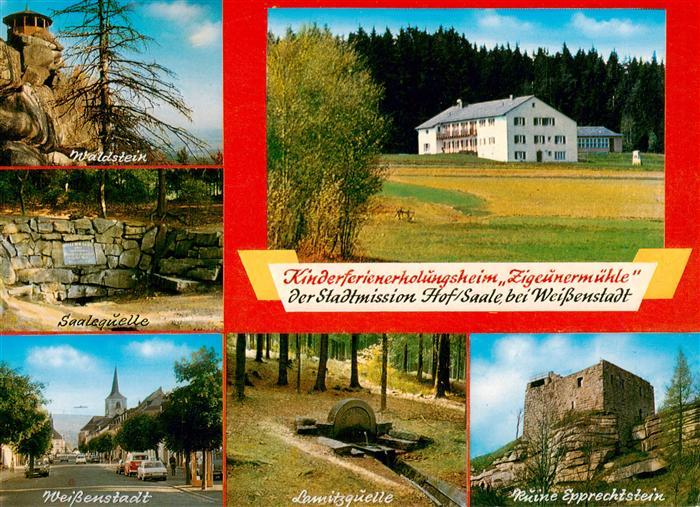 Hof  Saale Kinderferienerholungsheim Zigeunermuehle Waldstein Saalequelle Weisse