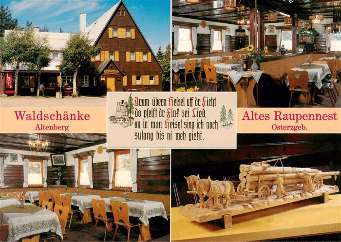 Altenberg  Osterzgebirge Waldschaenke Altes Raupennest Gastraeume