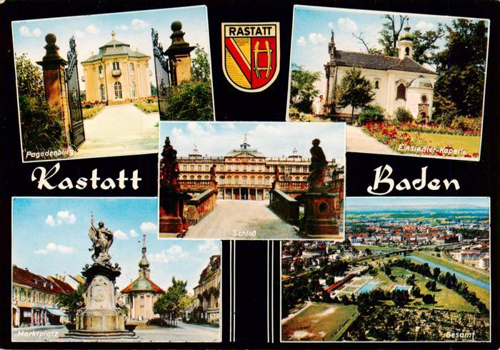 Rastatt Pagodenburg Schloss Einsiedler Kapelle Marktplatz Fliegeraufnahme