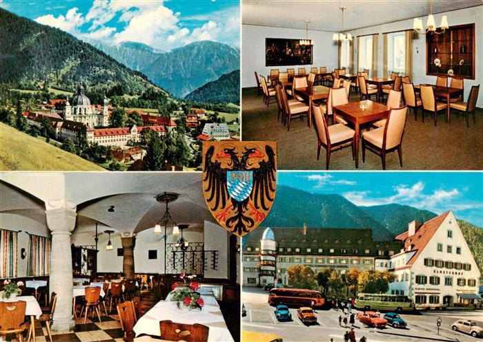 Ettal Benediktiner Abtei Ettal mit Hotel und Klosterhof Gastraeume