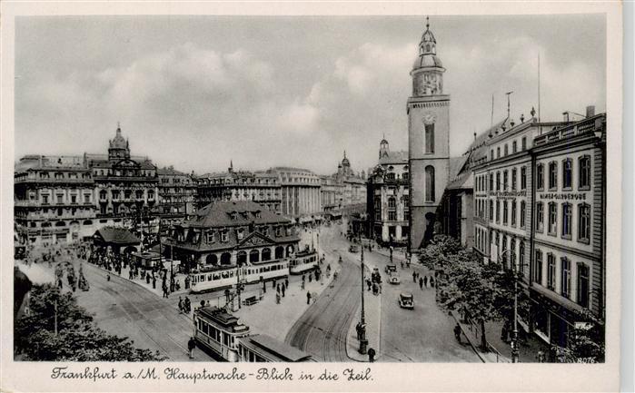 Strassenbahn Tramway-- Frankfurt a.M. Hauptwache-Blick in die Zeil