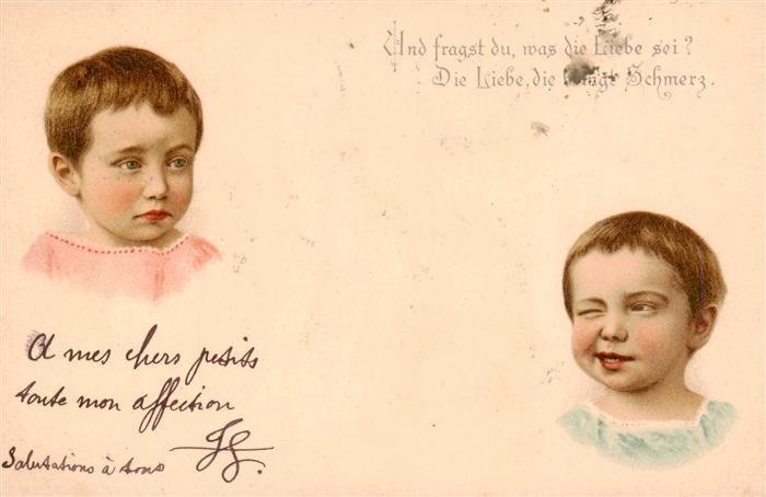 Kinder Child Enfants Kinder litho