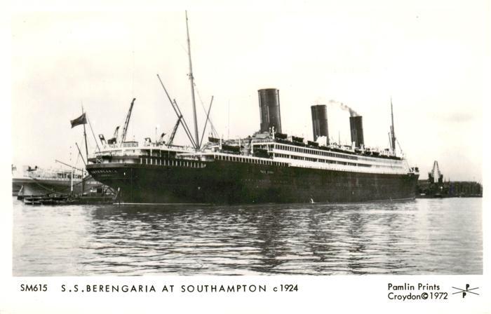 Dampfer Oceanliner SM615 S.S.Berengaria at Southampton c 1924