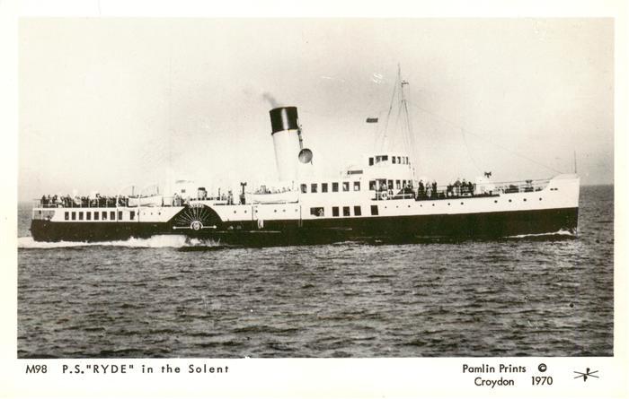 Dampfer Seitenrad M98 P.S. Ryde in the Solent