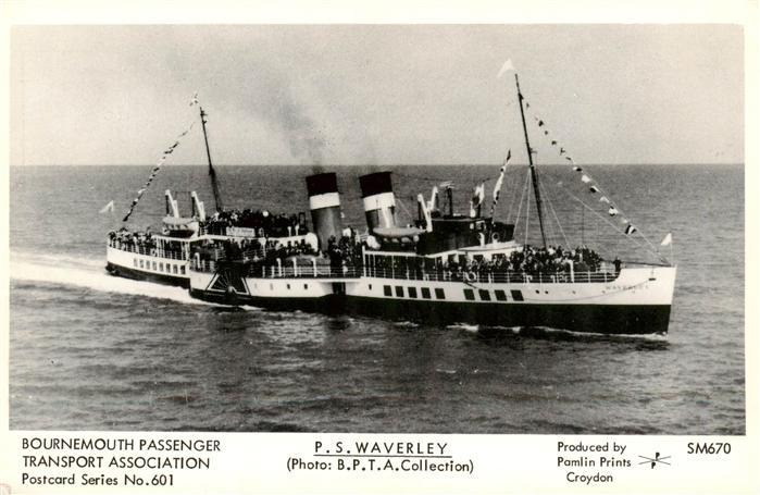 Dampfer Seitenrad P.S. Waverley Bournemouth Passenger SM670