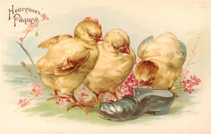 Ostern Easter Paques Pasqua Kuecken Schuh