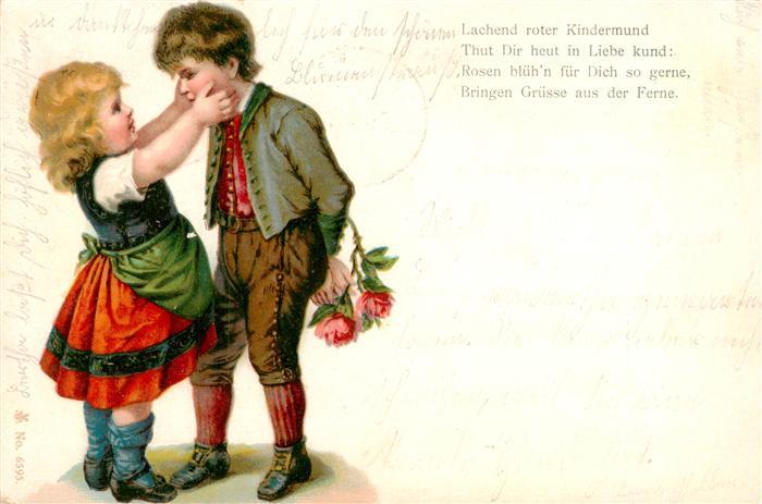 Kinder Child Enfants Junge Maedchen Litho