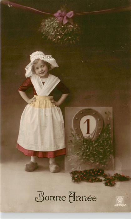 Foto RPH Nr. 4739/40 Bonne Anne Kind Neujahr
