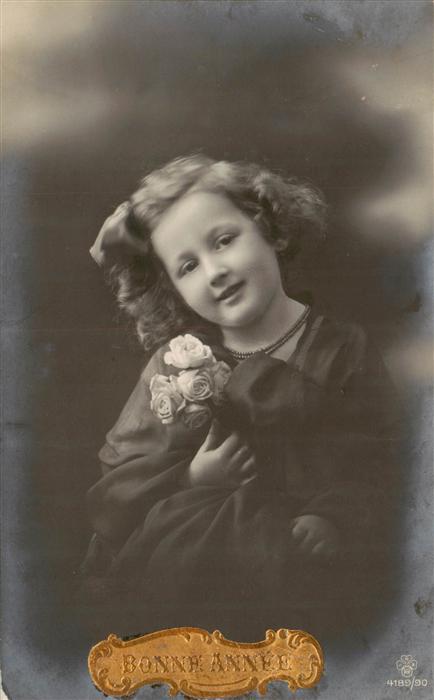 Foto RPH Nr. 4189/90 Bonne Annee Mädchen Kind