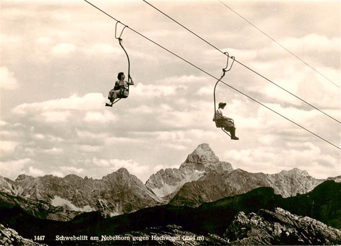 Sessellift Chairlift Telesiege Nebelhorn Hochvogel