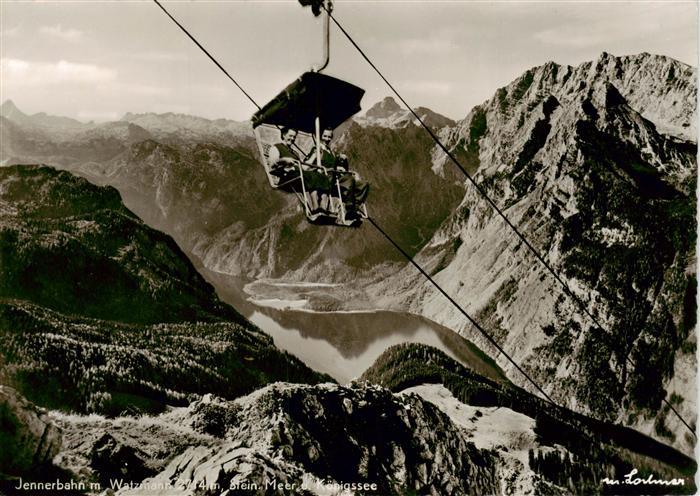 Sessellift Chairlift Telesiege jennerbahn koennigssee