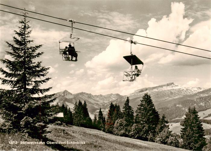 Sessellift Chairlift Telesiege Soellereckbahn Oberstdorf schoenblick Allgaeu