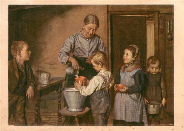 Stirnimann Friedrich Kuenstlerkarte Milchmann messen