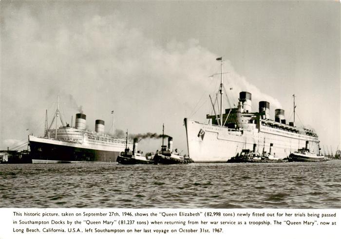 Dampfer Oceanliner Queen Elizabeth Queen Mary