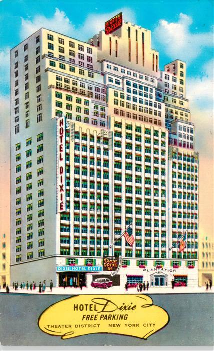 NEW YORK City USA Hotel Dixie Illustration