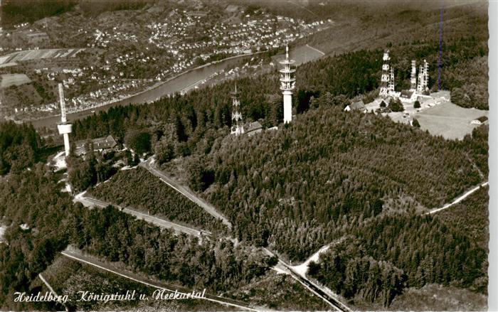 Heidelberg  Neckar Koenigstuhl und Neckartal