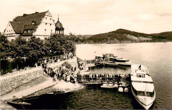 Saalburg-Ebersdorf Am Stausee der Bleiloch-Saaletalsperre Schiffahrt am HO-Hotel