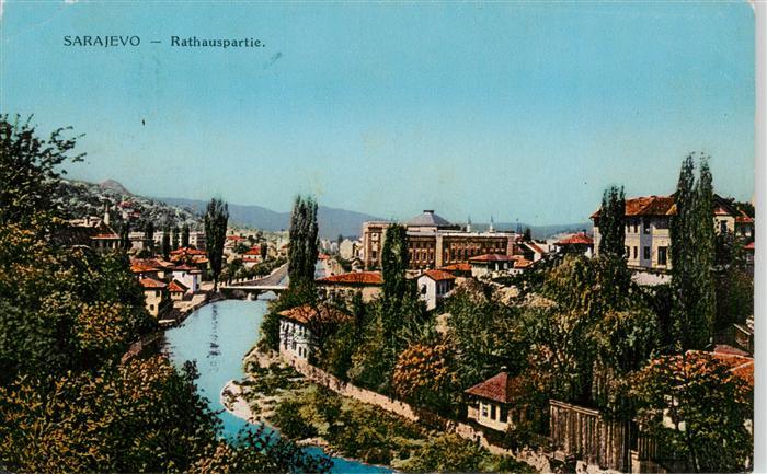 Sarajevo Bosnia-Herzegovina Stadtbild mit Rathaus